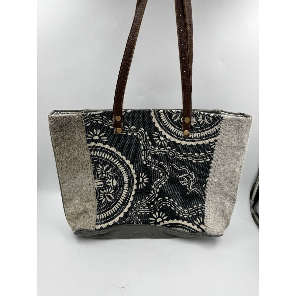 Myra Bags Sapphire Tote Bag Western Design Leather Straps